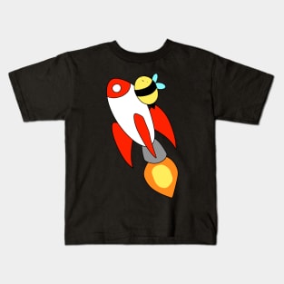 Rocket Ship Bee Kids T-Shirt